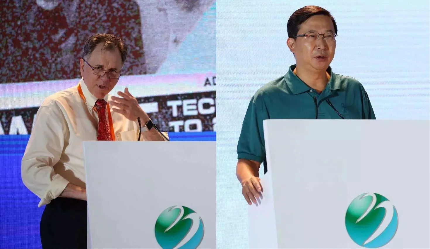 Picture of Barry Marshal and Roa Yi speaking in Shenzhen 2017